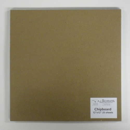 SPC Light Chipboard Sheets 12 x 12 Inches, 25 per Package (Tan-Chip-12-12)