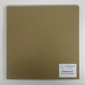 SPC Light Chipboard Sheets 12 x 12 Inches, 25 per Package (Tan-Chip-12-12)