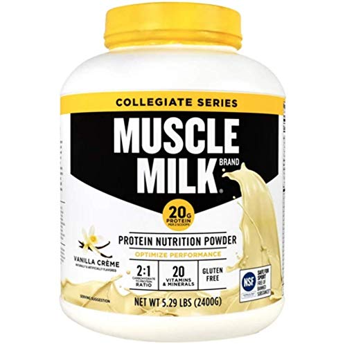 Muscle Milk Collegiate Protein Powder, Vanilla 'N CrÃ¨me, 20g Protein, 5.29 Pound