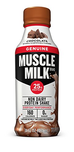 Muscle Milk Genuine Protein Shake, Chocolate, 25g Protein, 14 FL OZ, 12 Count
