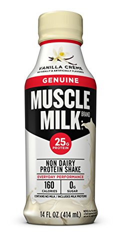 Muscle Milk Genuine Protein Shake, Vanilla Crème, 25g Protein, 14 FL OZ, 12 Count