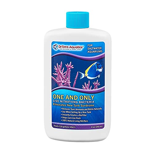 DrTimâ€™s Aquatics Saltwater One & Only Live Nitrifying BacteriaÂ  â€“ Eliminate New Tank Syndrome for New Fish Tanks, Aquariums, & Water Filtering & Treatment - Treats 120gal - 8oz