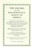 THE PAPERS OF THE BIBLIOGRAPHICAL SOCIETY OF AMERICA VOL. 89:3, September 1995