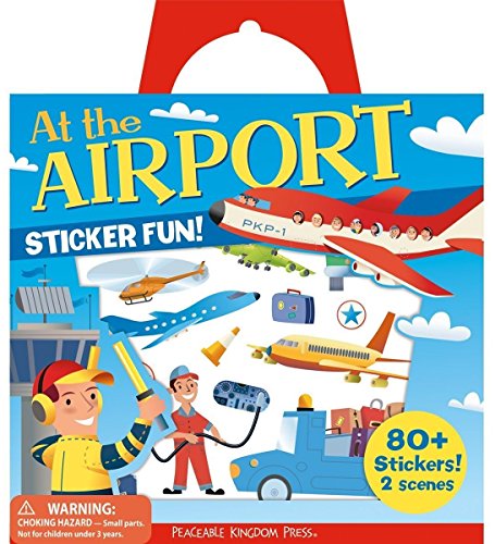 Book Cover Peaceable Kingdom Press / Sticker Fun! 'At the Airport' Reusable Sticker Tote