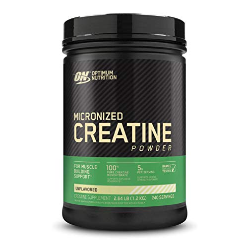 Book Cover Optimum Nutrition Micronized Creatine Monohydrate Powder, Unflavored, Keto Friendly, 240 Servings (Packaging May Vary)