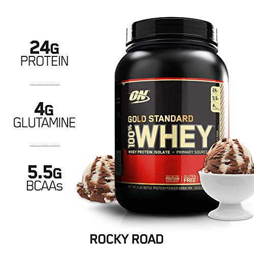 Book Cover OPTIMUM NUTRITION GOLD STANDARD 100% Whey Protein Powder, Rocky Road, 2 Pound