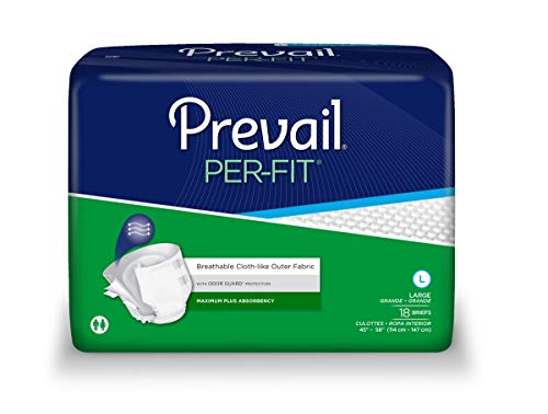 Prevail Per-Fit Adult Briefs, Size Large, Full Case of 72 (193-3753)