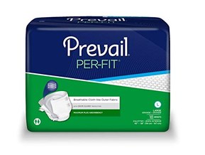 Prevail Per-Fit Adult Briefs, Size Large, Full Case of 72 (193-3753)