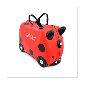 Trunki Valise Enfant à Roulette à Chevaucher et Bagage Cabine - Insectes: Harley la Coccinelle (Rouge)