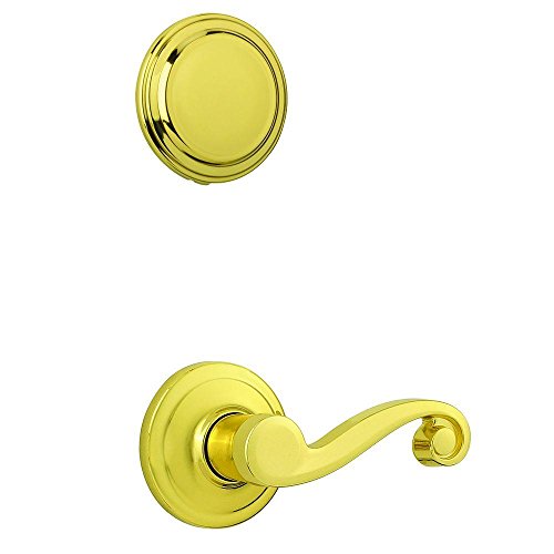 Kwikset 968LL RH 3 968LL-RH Lido Right Hand Dummy Interior Pack, Polished Brass