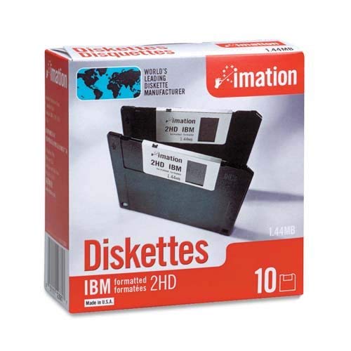 Imation - 3-1/2" Diskettes, Formatted, PC Format, 1.44MB, DS-HD