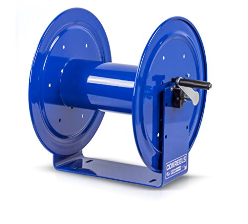 Coxreels 117-3-250 Hand Crank Hose Reel | Spool for Coiling Hoses and Cables | Rotating Storage Reel with Hand Crank | Steel Hose Reel | Fits 3/8'' x 250' Hose | 17” x 18.25” x 18”