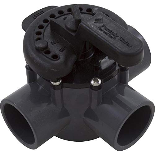 Pentair 263038 Stainless Steel Grey/Black Diverter Valve 2-Way 1-1/2-Inch (2-Inch slip outside), PVC