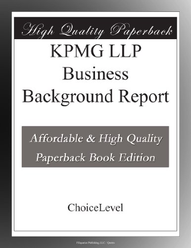 KPMG LLP Business Background Report