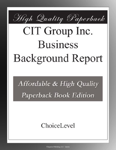 CIT Group Inc. Business Background Report