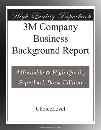 3M Company Business Background Report