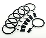 Kenney A58720754 Classic Clip Rings for Rods up to 1-Inch Diameter, Black, 7-Pack