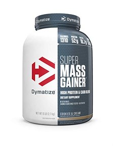Dymatize Super Mass Gainer Protein Powder with 1280 Calories Per Serving, Gain Strength & Size Quickly, Cookies and Cream, 6 lbs