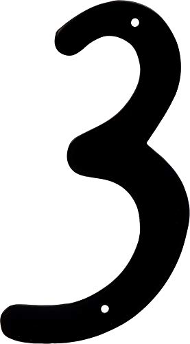 Hillman 841622 Black 4-Inch Nail Die Cast Aluminum, House Number 3