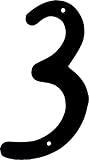 Hillman 841622 Black 4-Inch Nail Die Cast Aluminum, House Number 3