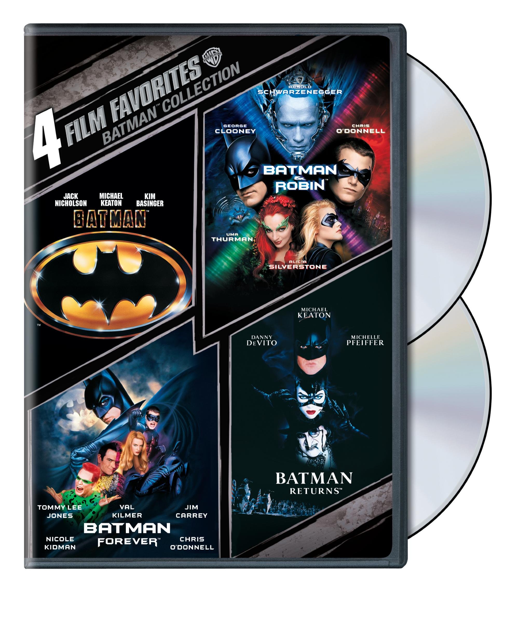 Book Cover 4 Film Favorites: Batman Collection (Batman / Batman Forever / Batman and Robin / Batman Returns)