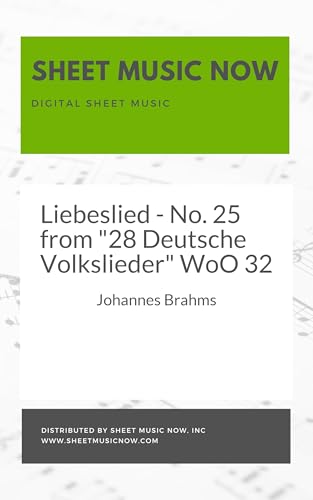 Liebeslied - No. 25 from "28 Deutsche Volkslieder" WoO 32