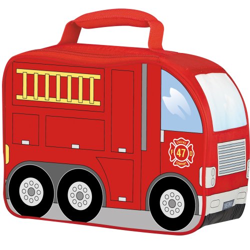 Book Cover Thermos Novelty Soft Lunch Kit, Firetruck