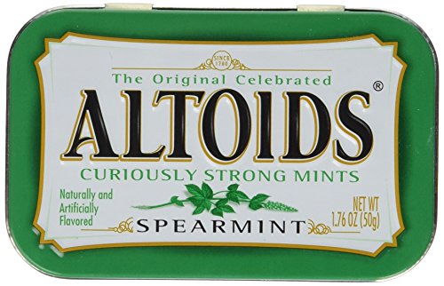 Book Cover Altoids Curiously Strong Mints - Spearmint 1.76 oz (Pack of 6)