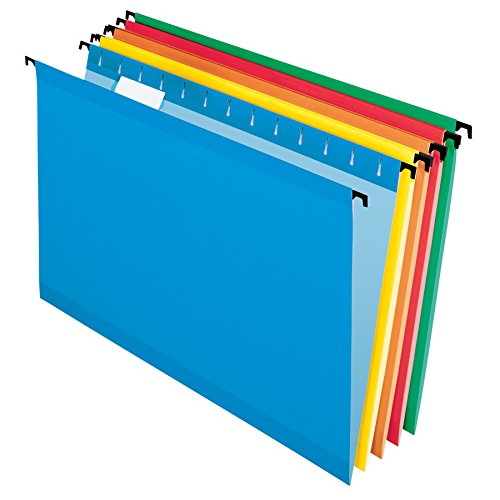 Book Cover Pendaflex SureHook Reinforced Hanging Folders, Legal Size, Assorted Colors, 1/5 Cut, 20/BX (6153 1/5 Asst)