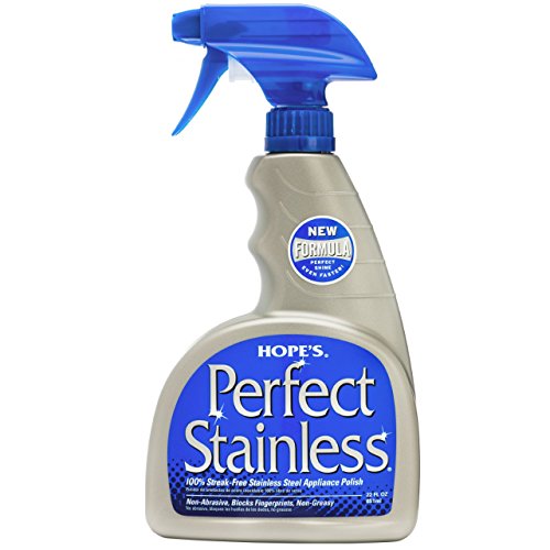 Hope's Perfect Stainless Steel Cleaner and Polish, 22-Ounce, Streak-Free Self-Polishing Formula, Blocks Fingerprints