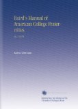 Baird's Manual of American College Fraternities.: No.1 1879