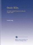 Owain Miles,: And Other Inedited Fragments of Ancient English Poetry.