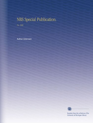 NBS Special Publication.: No. 560