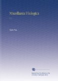 Miscellania Filologica: V. 1 (Italian Edition)