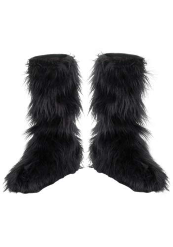 D/Ceptions 2 Black Furry Boot Covers Costume Accessory, One Size Child