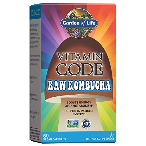 Book Cover Garden of Life Vitamin Code Raw Kombucha (60 Ultra Zorbe Vegan Capsules), 1 Units