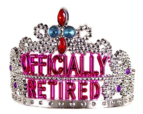 Book Cover Forum Novelties 60125 Officially Retirement Party Tiara, Standard, One Size