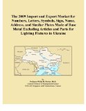 The 2009 Import and Export Market for Numbers, Letters, Symbols, Sign, Name, Address, and Similar Plates Made of Base Metal Excluding Articles and Parts for Lighting Fixtures in Ukraine