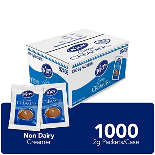 Book Cover N'Joy Non-Dairy Creamer | 2g Packets, 1000 Count | Single Serve Portion | Bulk Size
