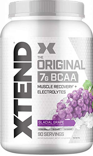 Scivation Xtend BCAA Powder, 7g BCAAs, Branched Chain Amino Acids, Keto Friendly, Glacial Grape, 90 Servings