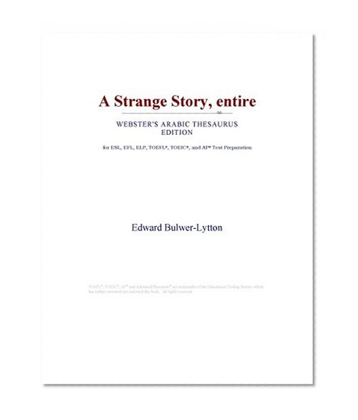 A Strange Story, entire (Webster's Arabic Thesaurus Edition)