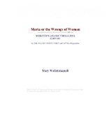 Maria or the Wrongs of Woman (Webster's Arabic Thesaurus Edition)