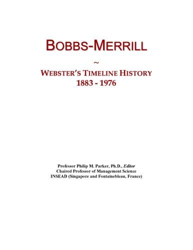 Bobbs-Merrill: Webster's Timeline History, 1883 - 1976