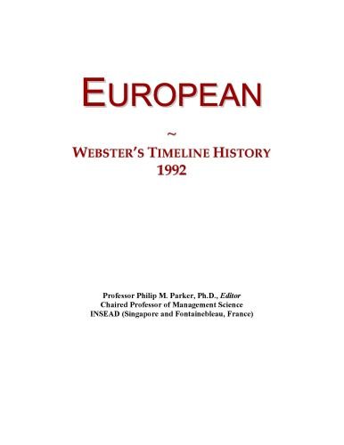 European: Webster's Timeline History, 1992