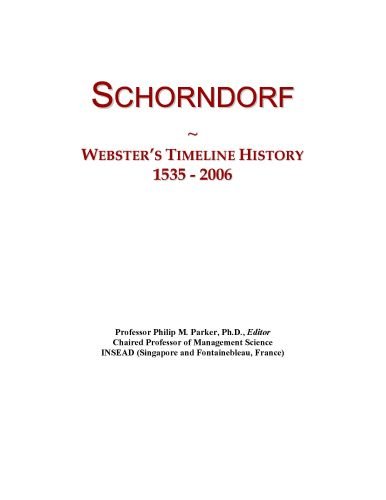 Schorndorf: Webster's Timeline History, 1535 - 2006
