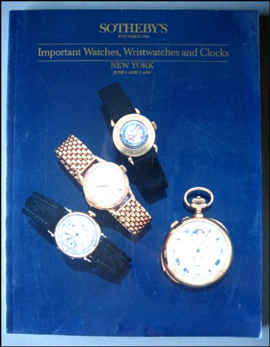 Sotheby's Important Watches, Wristwatches and Clocks. Jun. 6th and 7th 1990; Sale #6032.