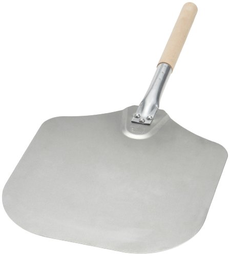 Book Cover Kitchen Supply 12-Inch x 14-Inch Aluminum Pizza Peel with Wood Handle