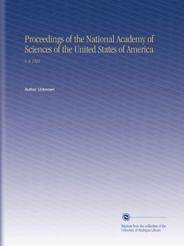 Proceedings of the National Academy of Sciences of the United States of America: V. 8 1922