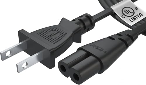 6 Ft Power Cord for Lift Chair or Power Recliner - 2 Prong AC Cable Replacement for Okin, Limoss, La-Z-Boy, Pride, Catnapper, Golden, Berkline, and More Electric Sofas