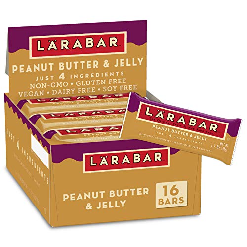 Larabar Peanut Butter and Jelly, Gluten Free Vegan Fruit & Nut Bars, 16 ct
